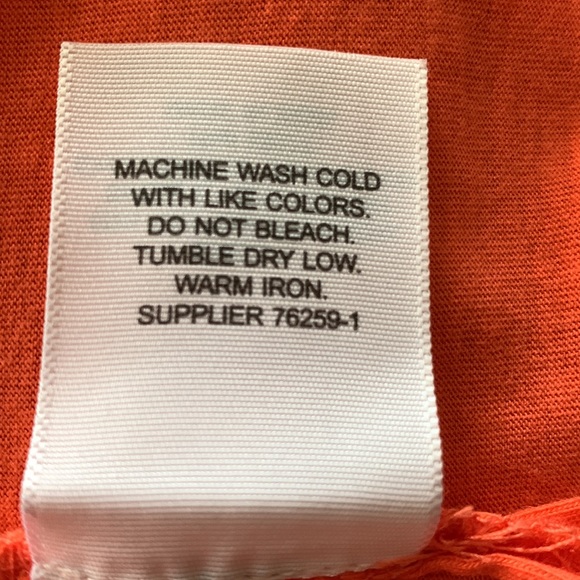 A.N.A Beautiful Coral/Peach Summer Top With Adjustable Side Tassels Size XL - Picture 13 of 14